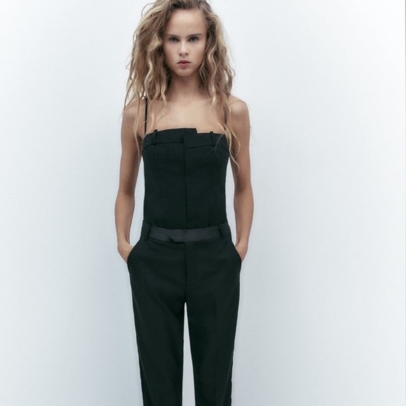 Zara waistband effect black bodysuit NWT!! - Picture 4 of 5